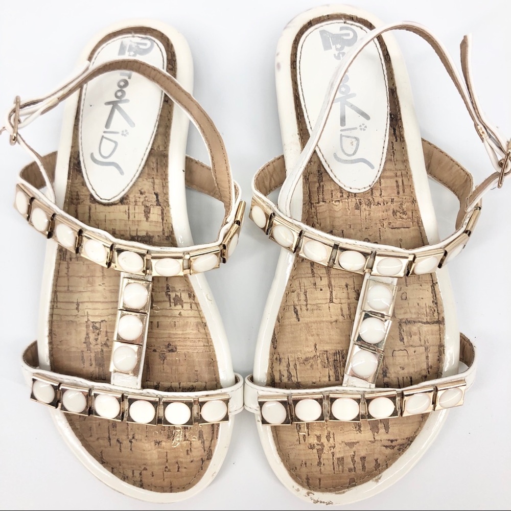 MeToo Kids White Spring Easter Sandals Size 13